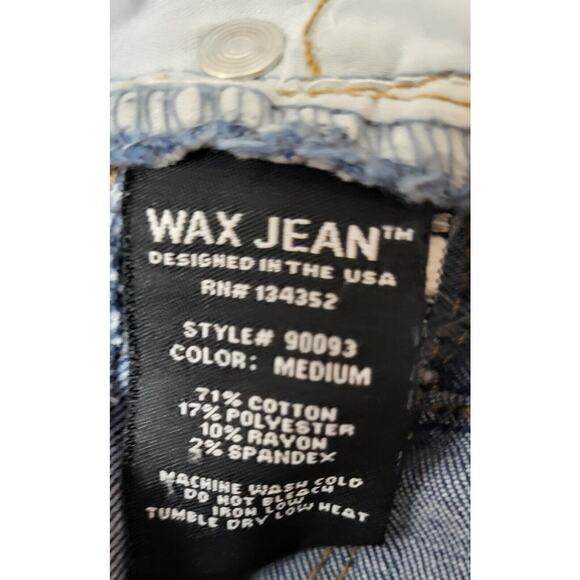 Wax Jean Butt I Love You Jeans Womens Size 7 Low Rise Medium Wash Distressed - Picture 12 of 14